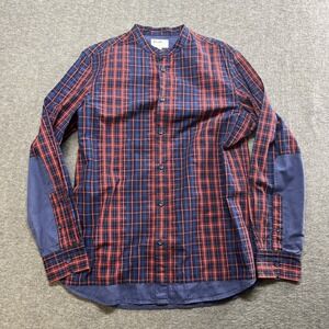 William East men's button‎ shirt Red Blue size medium